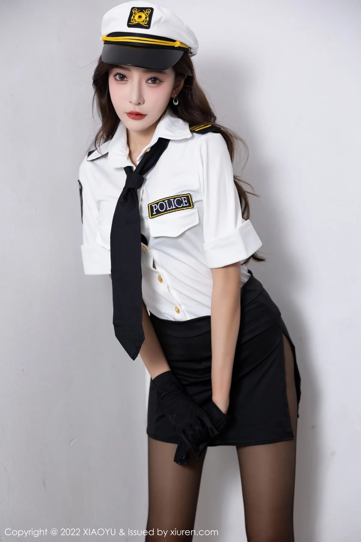 Xrmnw.Com[XiaoYu画语界]Vol.867_女神王馨瑶yanni韩国女警官制服露蕾丝内衣配破烂黑丝诱惑写真90P