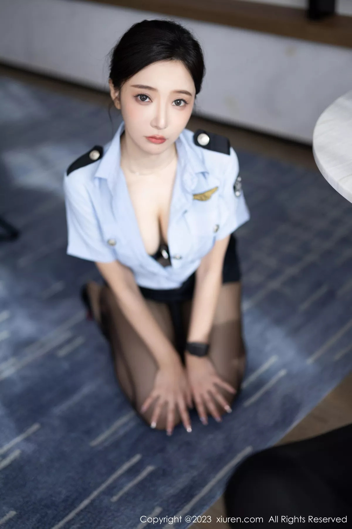 Xrmnw.Com[XiuRen秀人网]No.7340_女神王馨瑶yanni性感女警制服露黑色蕾丝内衣秀惹火身材诱惑写真82P