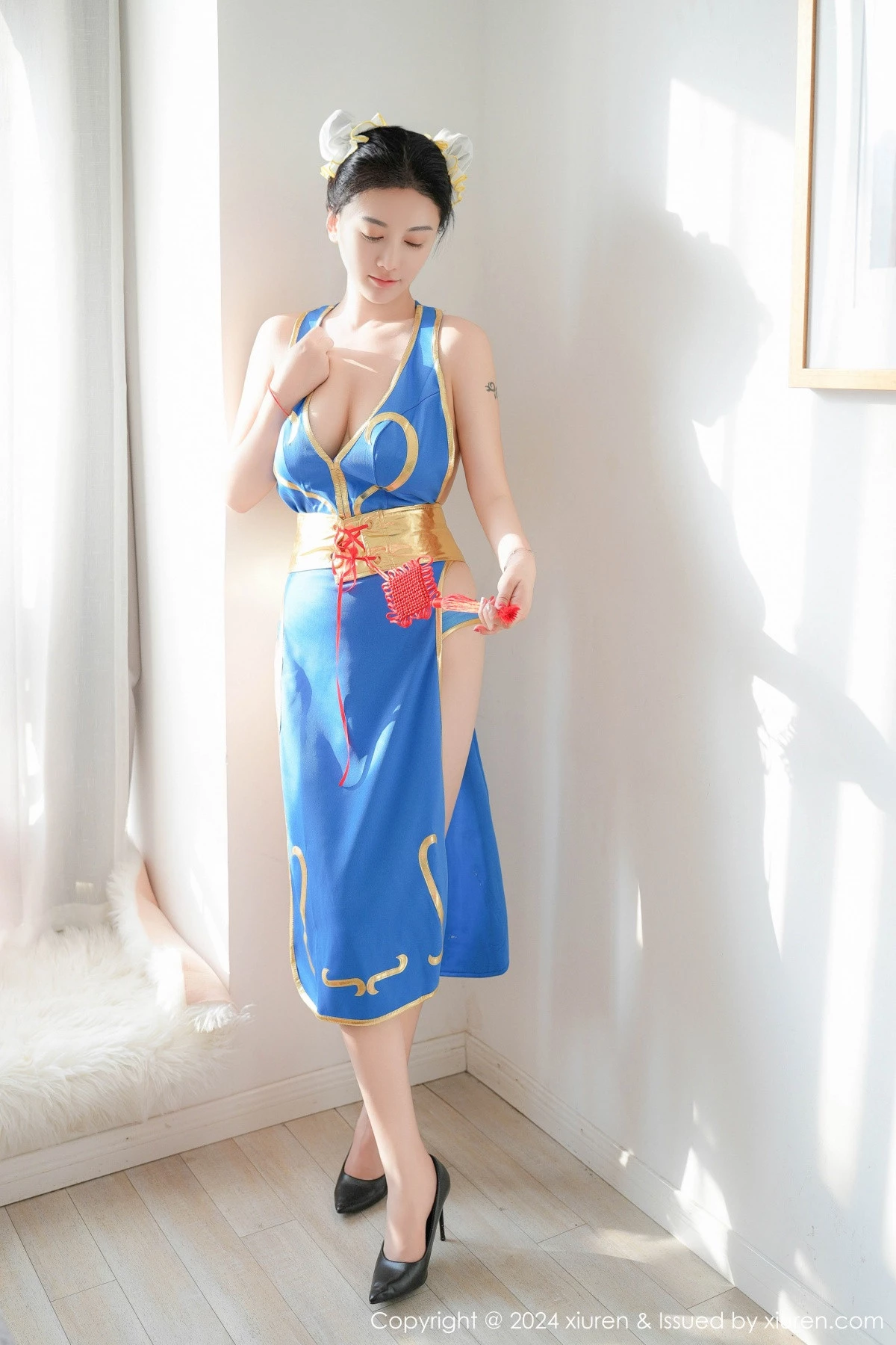 Xrmnw.Com[XiuRen秀人网]No.9252_模特雅茹老师性感蓝色COSPLAY服饰秀白嫩柔美身姿诱惑写真61P